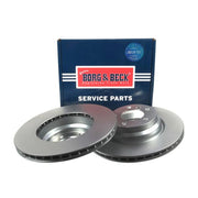 Borg & Beck Front Brake Vented Discs & Pads fits BMW 1 2005-2013
