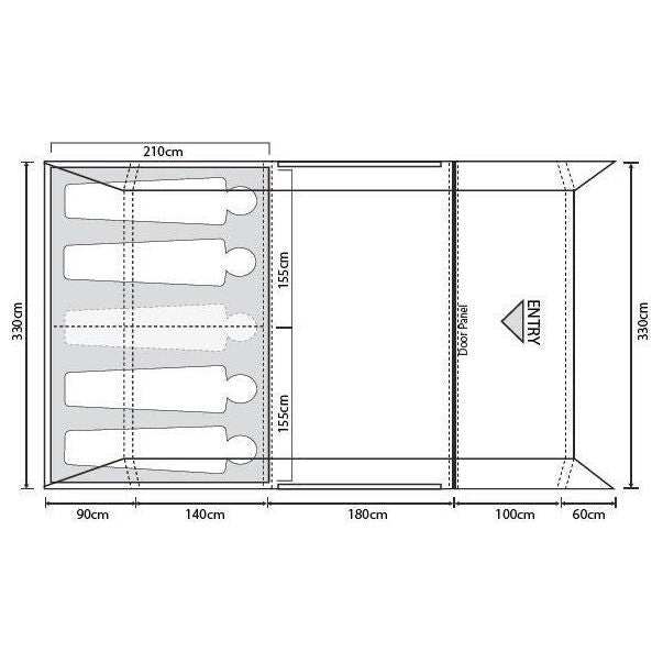 Outdoor Revolution Atom 500 Family Tent Outdoor Revolution - Dynamic Drive