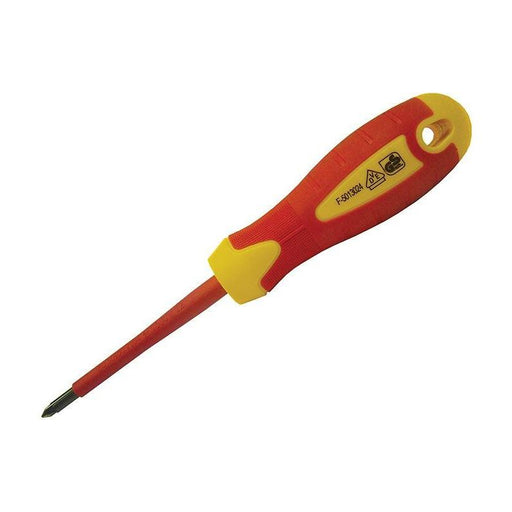 Faithfull VDE Soft Grip Screwdriver Phillips Tip PH2 x 100mm Faithfull - Dynamic Drive