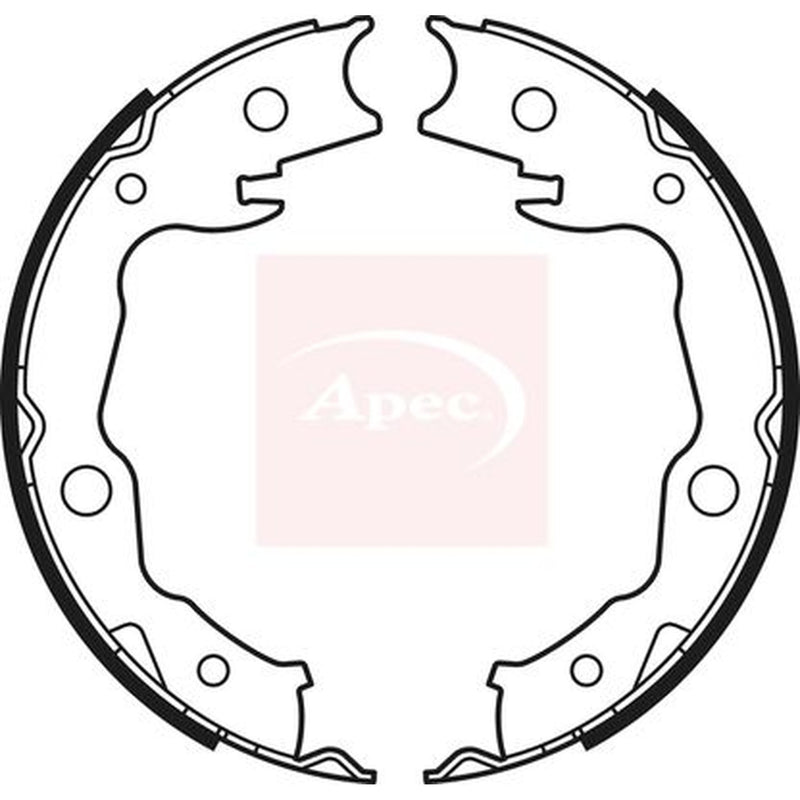 Apec Parking Brake Shoe Set fits Nissan Juke 2010-2019 1.5 1.6