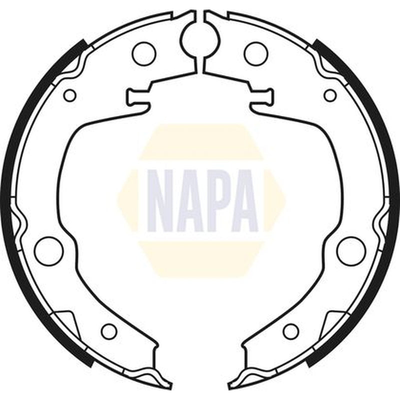 NAPA Parking Brake Shoe Set fits Toyota Avensis 2003-2008 1.6 1.8 2.0 2.2 2.4