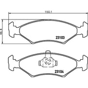 DON Front Brake Pad Set fits Ford Courier Box Body/Mpv 1991-2003 1.3 1.4 1.8