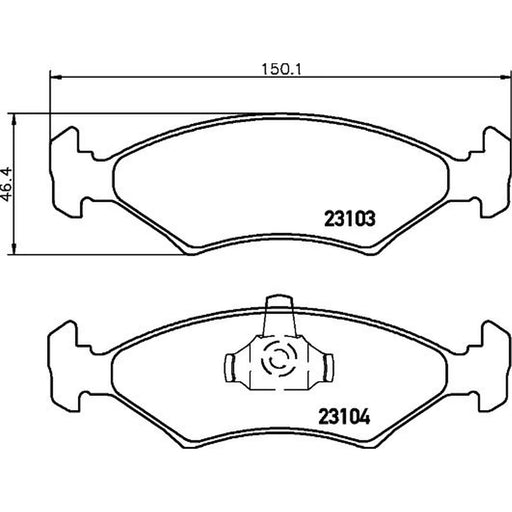 DON Front Brake Pad Set fits Ford Courier Box Body/Mpv 1991-2003 1.3 1.4 1.8