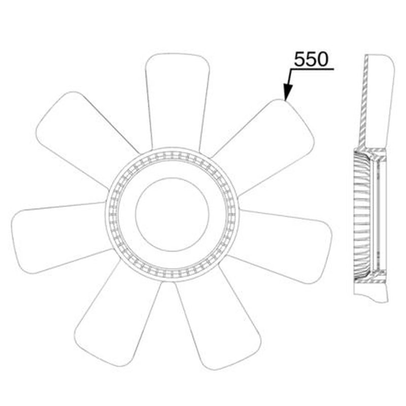 Mahle Radiator Cooling Fan Blade fits New Holland Tm 2002-2007