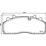 DON Front & Rear Pads fits Alexander Dennis Enviro200 2004-2015