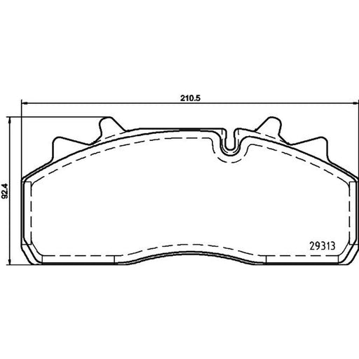 DON Front Brake Pad Set fits Alexander Dennis Enviro200 2004-2015