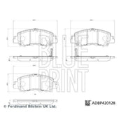 Blue Print Front Brake Pad Set fits Mitsubishi Eclipse Cross 2017 on 1.5