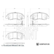 Blue Print Front Brake Pad Set ADBP420128