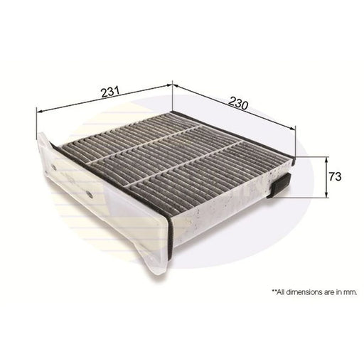 Comline Cabin Air Filter (Pollen Filter) fits Mitsubishi Grandis 2004-2011