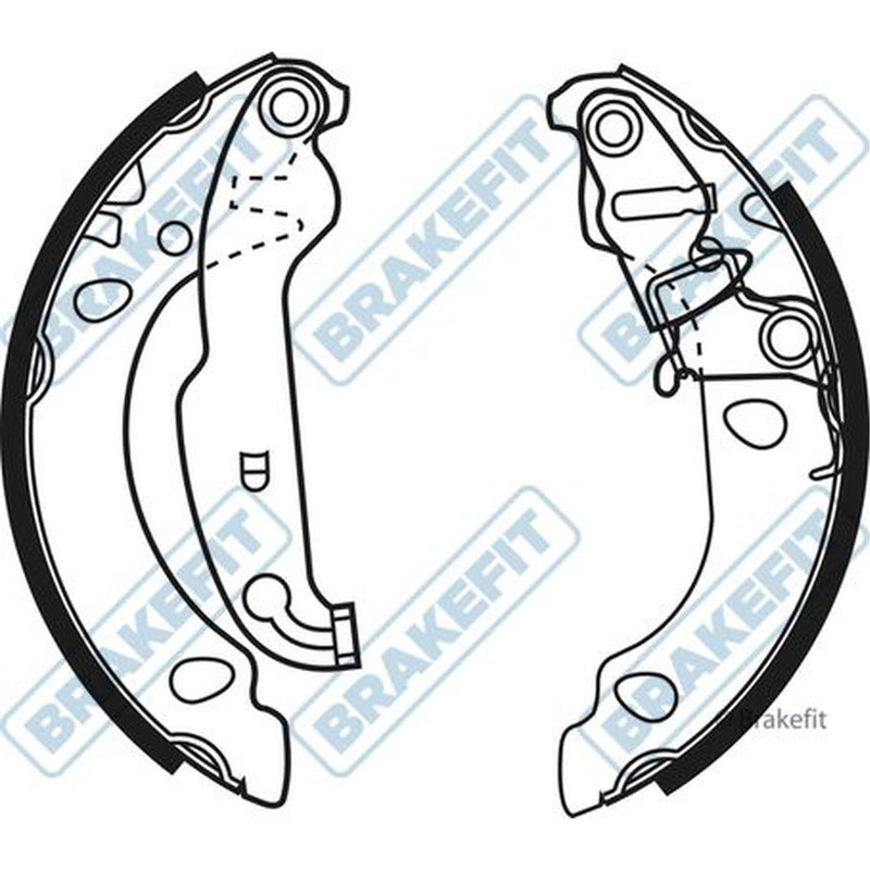 Apec Brake Shoe Set Axle Kit fits Ford Fiesta 1995-2002 1.0 1.25 1.3 1.4 1.8