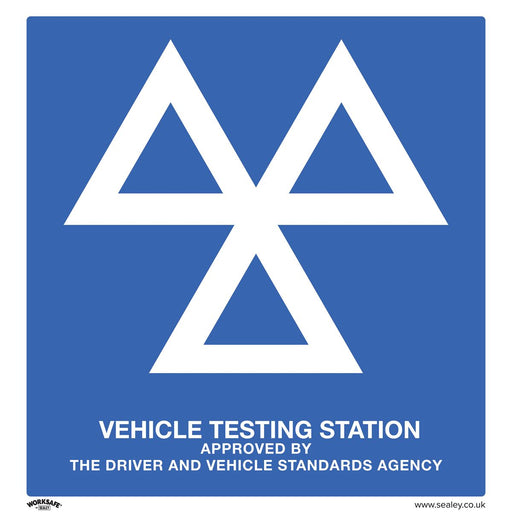 Sealey Warning Safety Sign MOT Testing Station Rigid Plastic Pack of 10 Sealey - Dynamic Drive