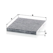 MANN-FILTER Cabin Air Filter (Pollen Filter) below the fits Alfa Romeo Giulietta