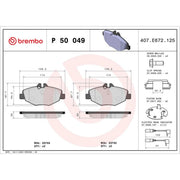 Brembo 4 x Front Brake Pad Set fits Mercedes-Benz E-Class 2002-2008