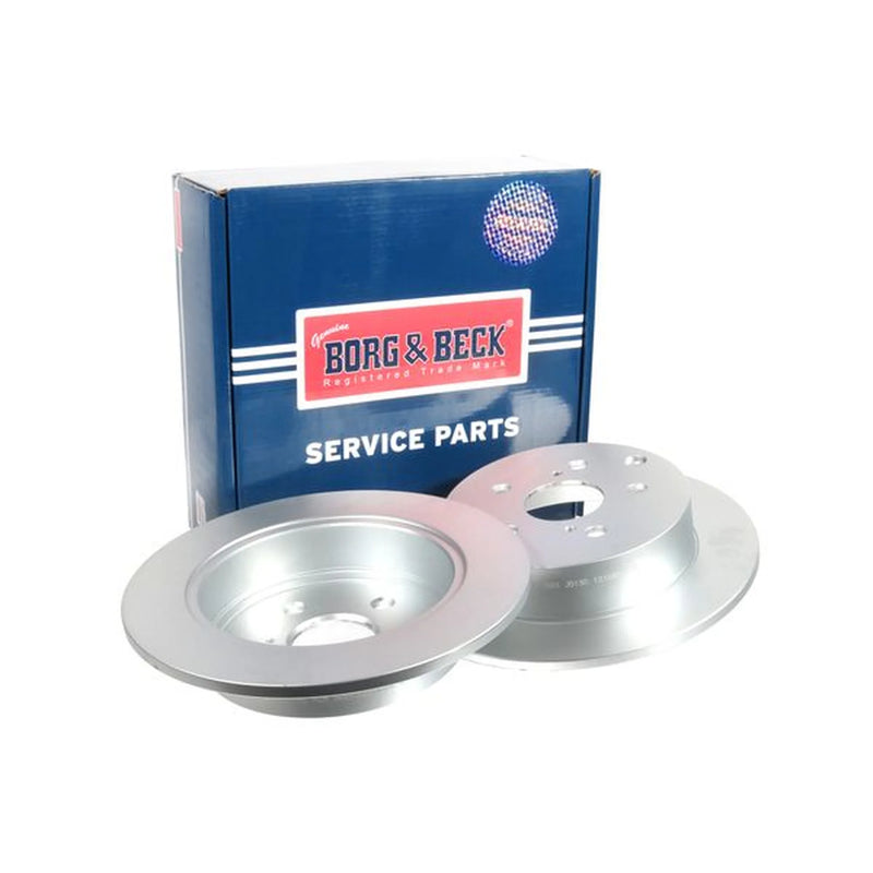 Borg & Beck Rear Brake Solid Discs & Pads fits Toyota Corolla Verso 2004-2009