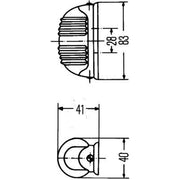 Hella Direction Indicator Light Rear fits VW Beetle 1960-1966