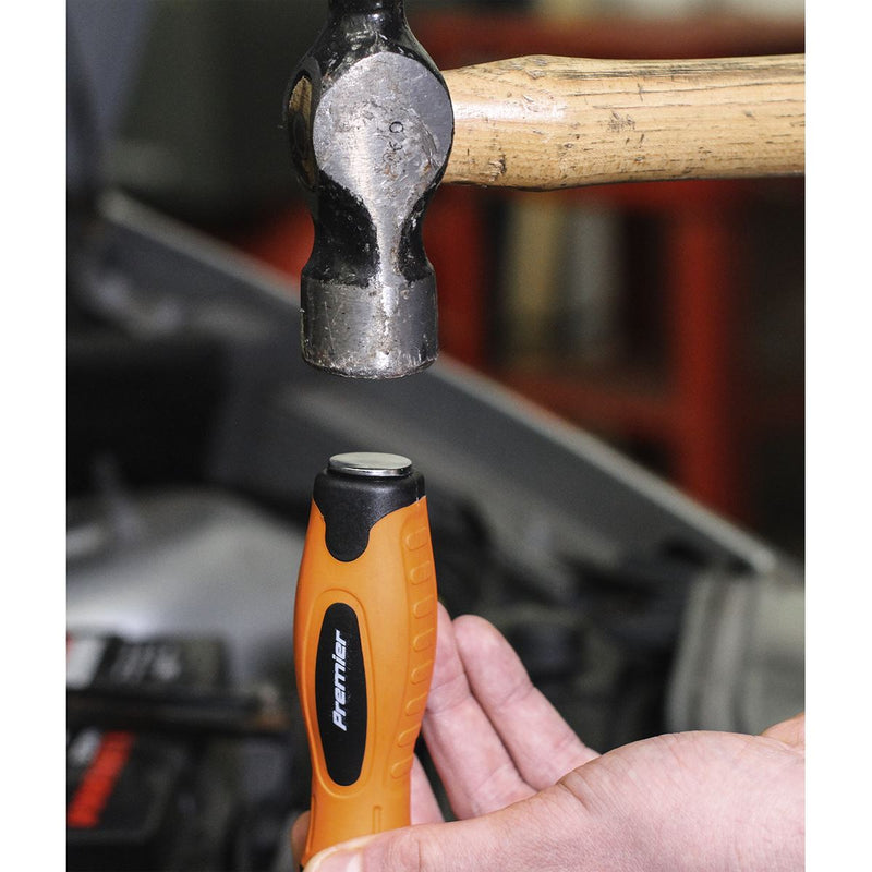 Sealey Screwdriver Set 8pc Hammer-Thru Hi-Vis Orange HV004 Sealey - Dynamic Drive
