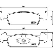 DON Front Brake Pad Set fits Dacia Logan II 2012 on 1.2