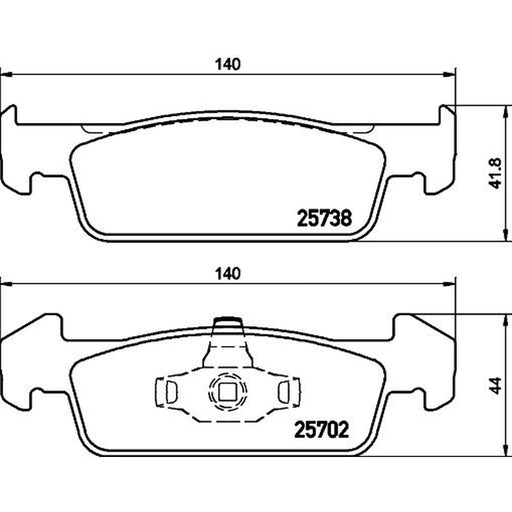 Mintex Front Brake Pad Set fits Dacia Logan II 2012 on 1.2