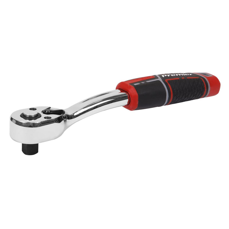 Premier Pear-Head Offset Ratchet Wrench with Flip Reverse 3/8"Sq Drive Sealey Premier - Dynamic Drive