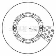 Borg & Beck 2 x Vented Brake Discs BBD32677