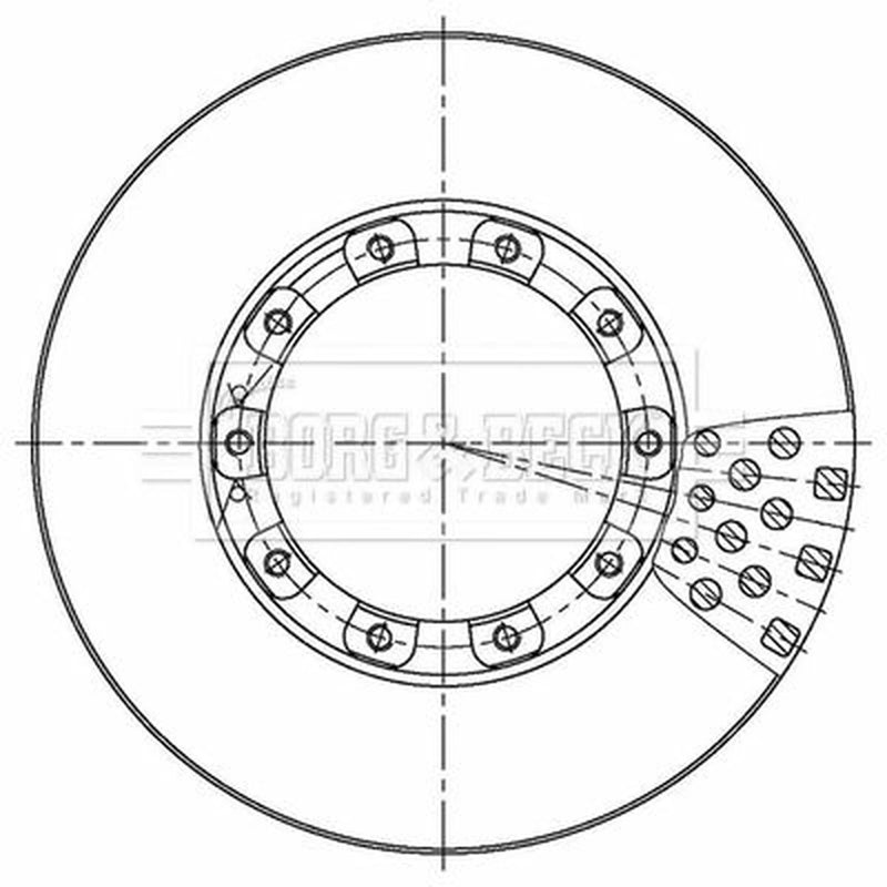 Borg & Beck 2 x Vented Brake Discs BBD32677