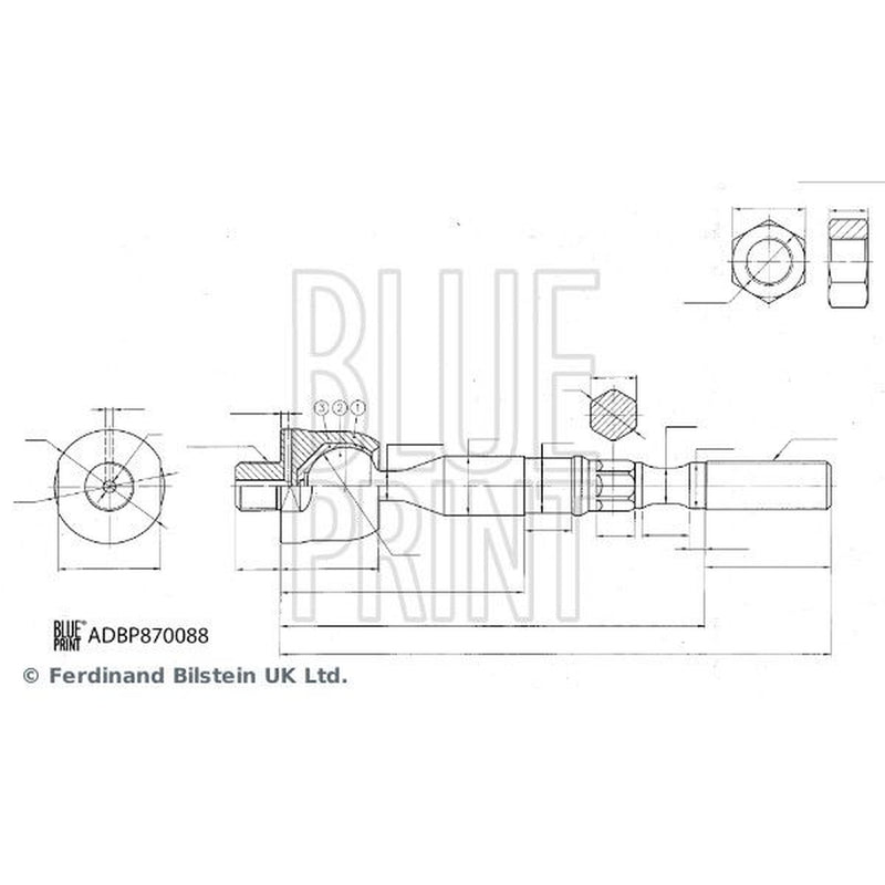 Blue Print Stabiliser Drop Link Front Right fits Nissan Cabstar 2006-2013
