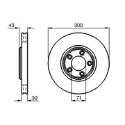 Bosch Front Brake Internally Vented Discs & Pads fits Jaguar S-Type II 1999-2007