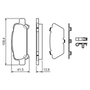 Bosch Front & Rear Pads fits Subaru Impreza 1998-2000 2.0
