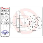 Brembo Rear Brake Solid Discs & Pads fits Rover 600 I 1993-1999