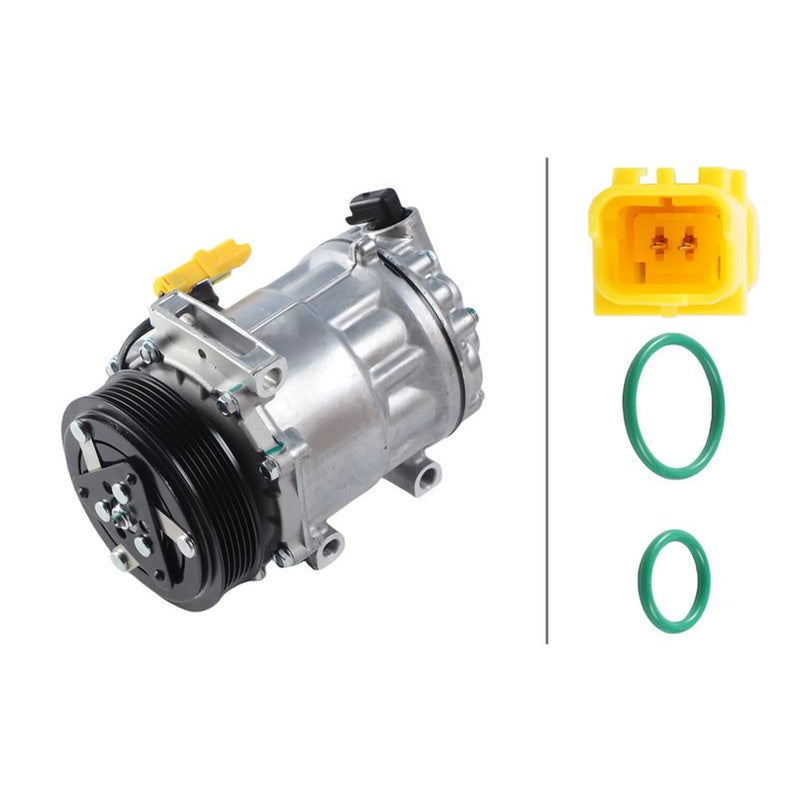 Hella Air Conditioning Compressor fits Citroën C5 II 2004-2008 2.0 2.2