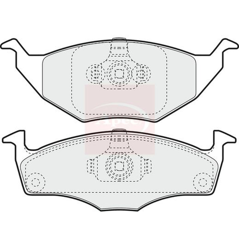 Apec Front Brake Pad Set fits VW Lupo I 1999-2005 1.2