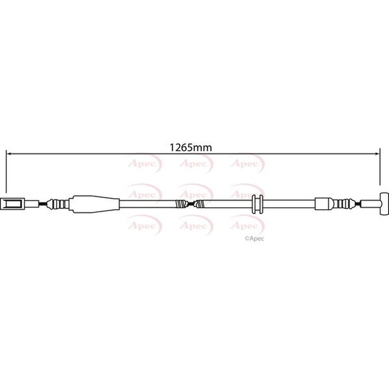 Apec Handbrake Cable Left Rear fits Iveco Daily IV 2006-2011