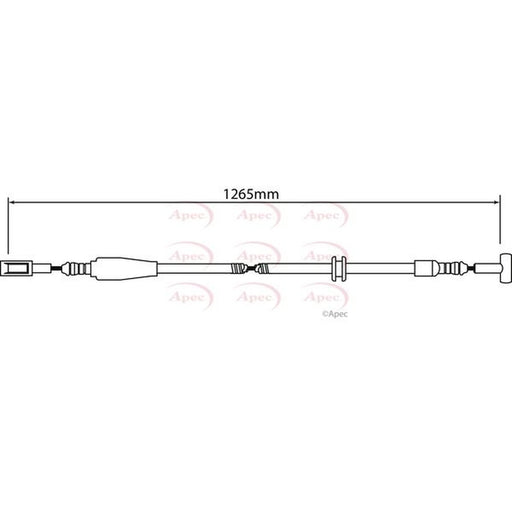 Apec Handbrake Cable Left Rear fits Iveco Daily IV 2006-2011