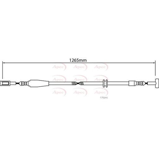 Apec Handbrake Cable Right Rear CAB1242