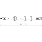 Apec Brake Hydraulic Hose Line Front fits Alfa Romeo Spider 1998-2005 2.0