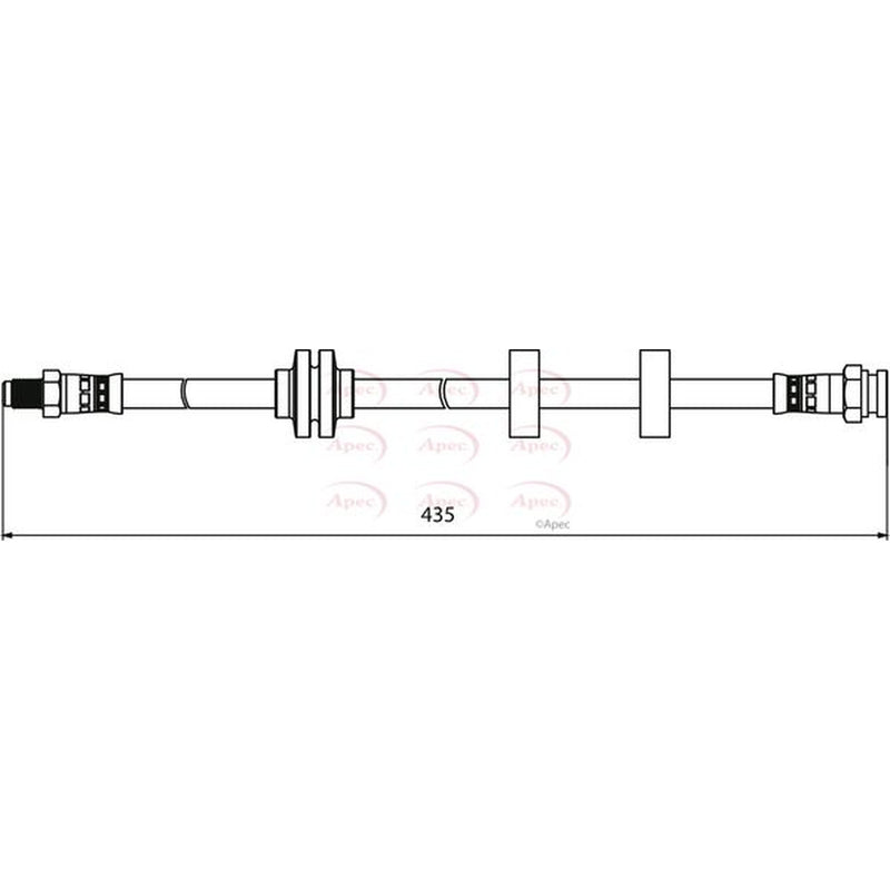 Apec Brake Hydraulic Hose Line Front fits Alfa Romeo Spider 1998-2005 2.0