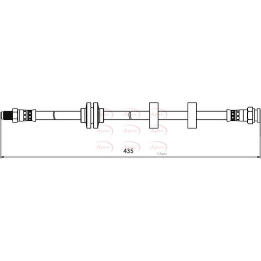 Apec Brake Hydraulic Hose Line Front fits Alfa Romeo Spider 1998-2005 2.0