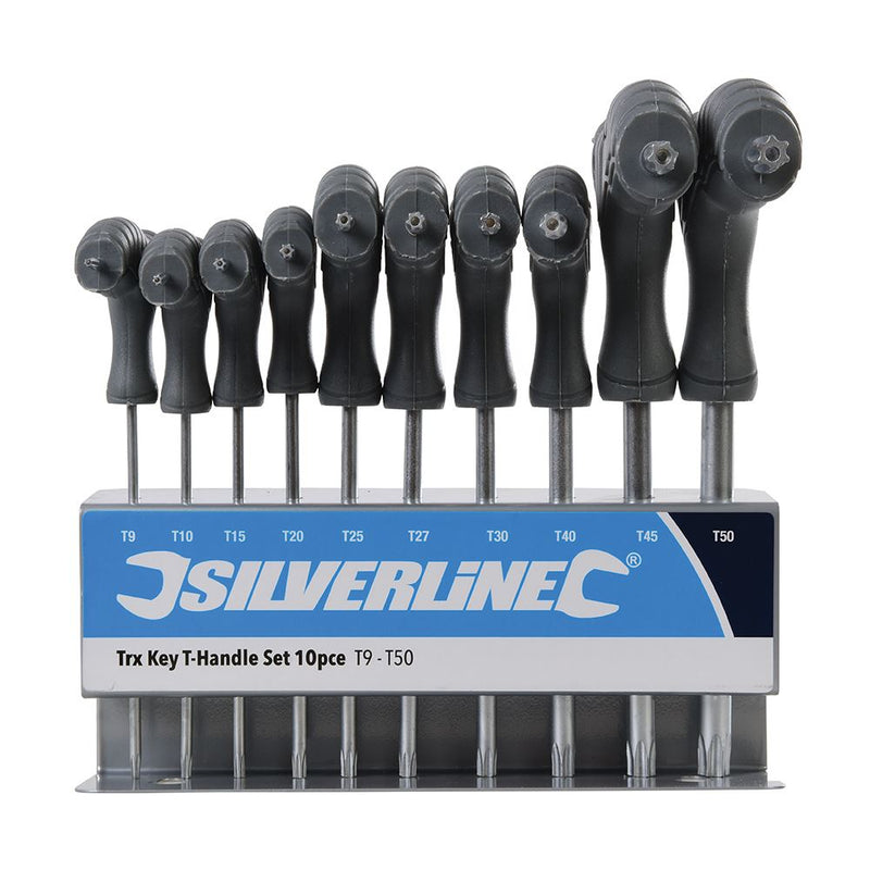 Silverline Trx Key T-Handle Set 10pce T9 - T50 328015 Silverline  - Dynamic Drive