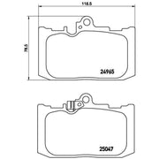 Brembo 4 x Front Brake Pad Set fits Lexus Gs 2012-2018