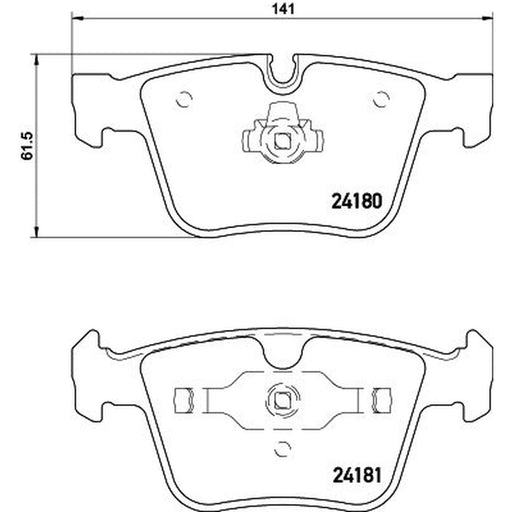 Mintex Rear Brake Pad Set fits Mercedes-Benz M-Class 2006-2011 164.177