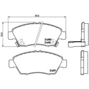 Brembo Front & Rear Pads fits Honda Civic VI 1997-2001 1.4