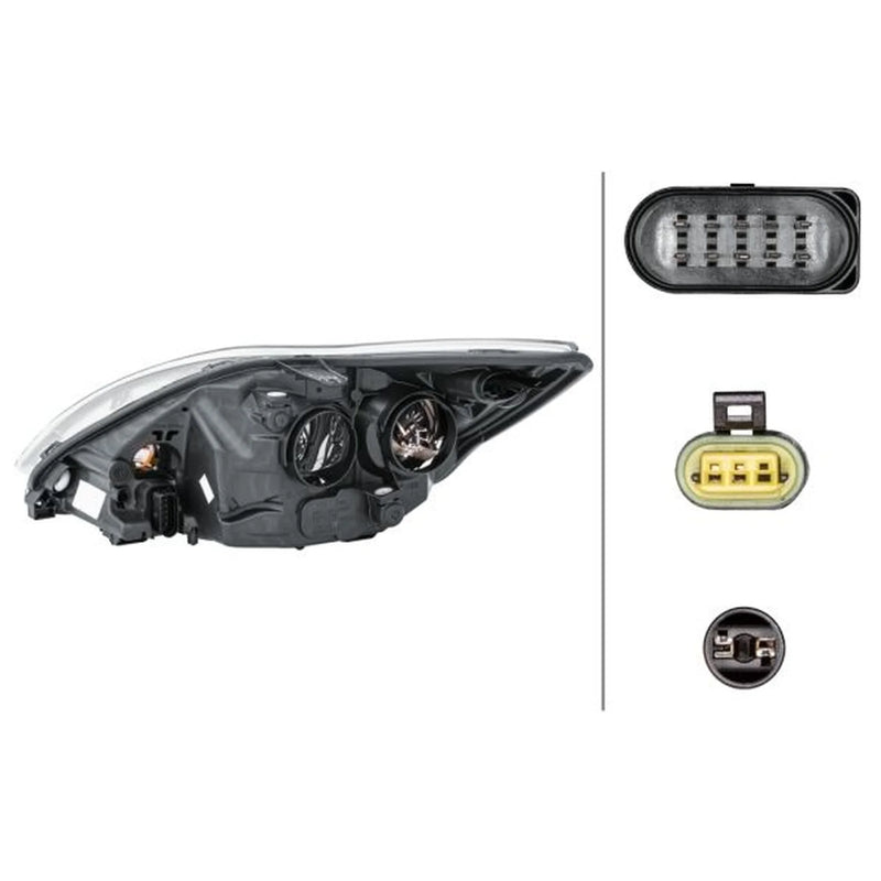 Hella Headlight Headlamp PY21W Right fits Ford Focus II 2004-2012