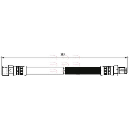 Apec Brake Hydraulic Hose Line Rear fits Volvo XC90 I 2002-2014 2.5 3.2