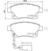 Mintex Rear Brake Pad Set fits Ford Transit 2006-2014 2.2 2.4 3.2