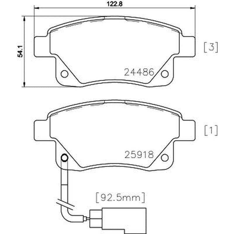 Mintex Rear Brake Pad Set fits Ford Transit 2006-2014 2.2 2.4 3.2