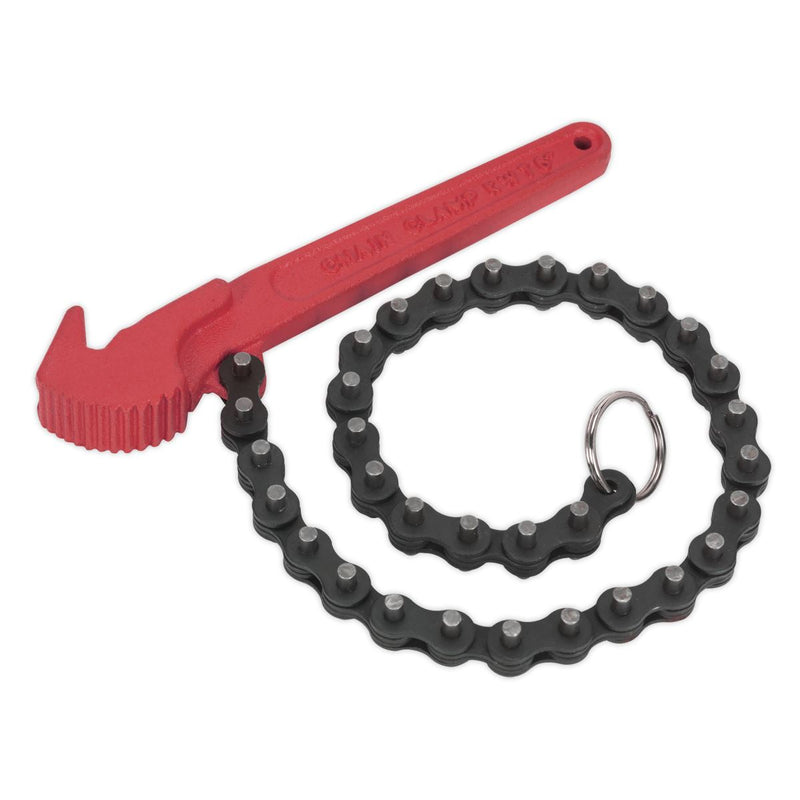 Sealey Oil Filter Chain Wrench60-106mm Capacity AK6410 Sealey - Dynamic Drive
