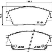 DON Front Brake Pad Set fits Kia Soul III 2019 on 1.6 2.0