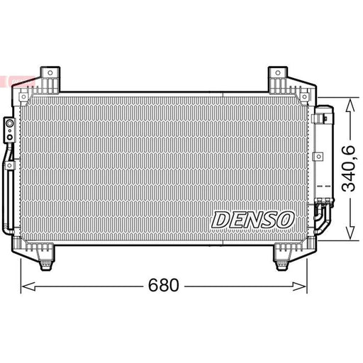 Denso Air Conditioning Condenser fits Mitsubishi Eclipse Cross 2017 on 1.5
