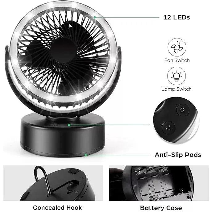 Camptech Luna 2 In 1 LED Light & Fan Camptech - Dynamic Drive