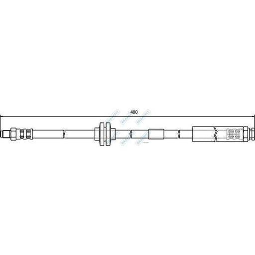 Apec Brake Hydraulic Hose Line Front fits Fiat Punto 1999-2012
